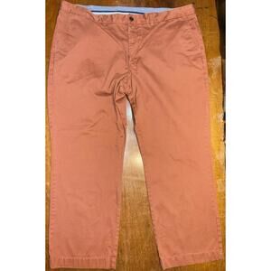 LL Bean Pants Mens 44x29 Standard Fit Burnt Orange Chino Straight Leg Casual